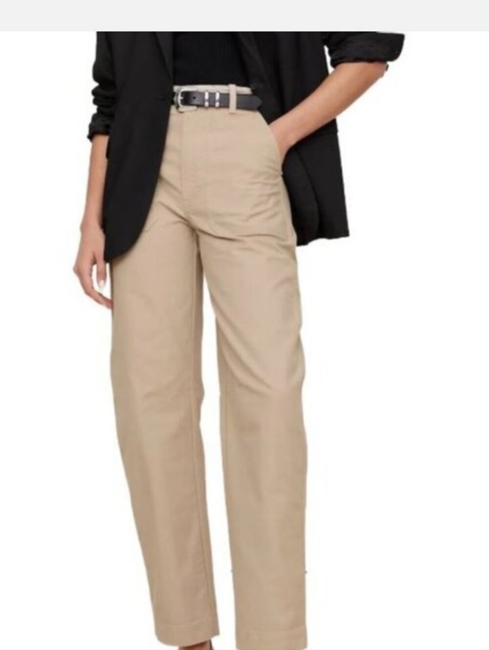 Banana Republic High Rise Barrel Utility Chino Light Beige Size 6L